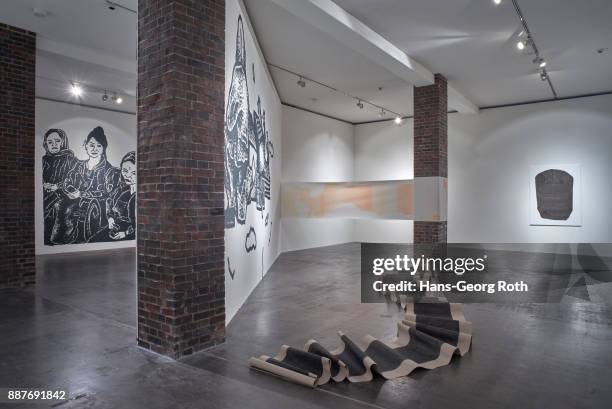 Art work seen during the 'Lisa Pahlke und Richard Leue - Kopf oder Zahl' Exhibition Preview at MMK3 In Frankfurt exhibition preview at MMK 3 on...