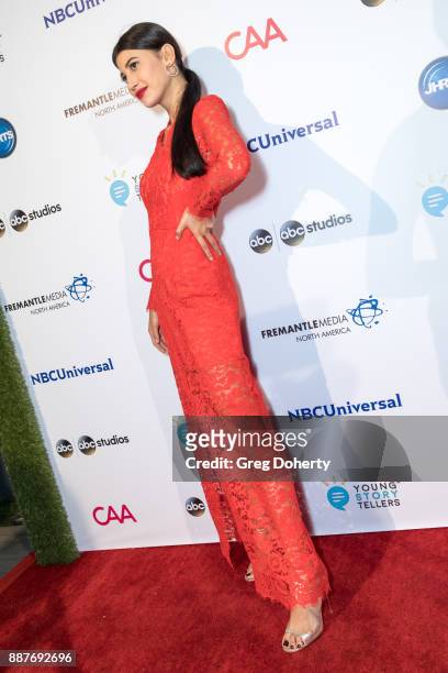 Model Abla Sofy attends The Junior Hollywood Radio & Television Society's 15th Annual Holiday Party at Le Jardin on December 6, 2017 in Hollywood,...