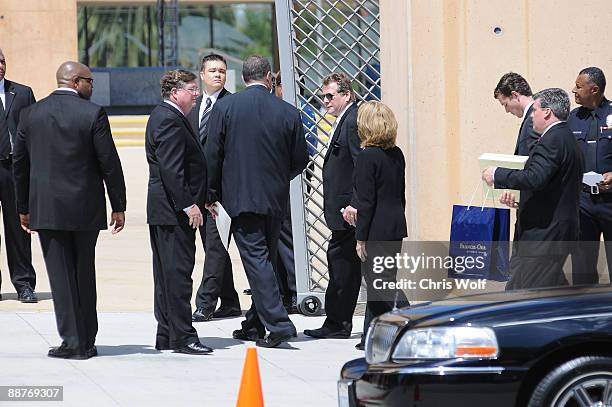 Ryan O'Neal arrives at Cathedral of Our Lady of the Angels on June 30, 2009 in Los Angeles, California.