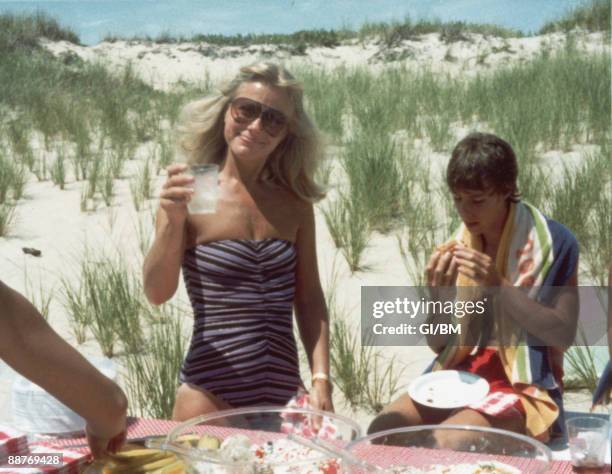 Ruth Madoff and her son Andrew Madoff during July 1981 in Montauk, NY.