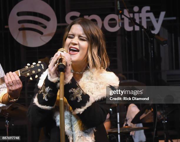 Special guest Maren Morris performs onstage with The Shadowboxers for Spotify Open House Nashville at Analog in the Hutton Hotel on December 6, 2017...