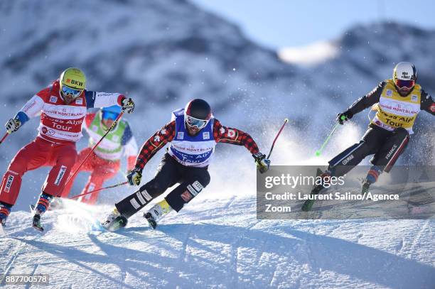 David Duncan of Canada competes, Armin Niederer of Switzerland competes, Sylvain Miaillier of France competes during the FIS Freestyle Ski World Cup,...