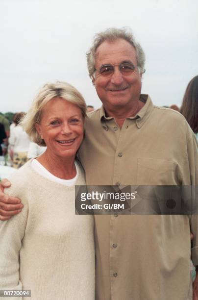 Financier Bernard Madoff and his wife Ruth Madoff during July 2002 in Montauk, NY.
