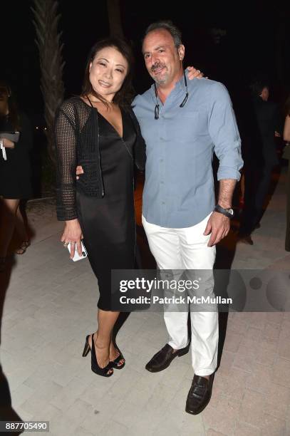 Yoko Sanada and Mark Sonnino attend Faena Forum Opening Night at Faena Hotel on December 4, 2017 in Miami Beach, Florida.