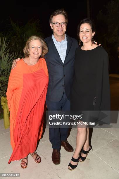 Patricia Phelps de Cisneros, Nicholas Griffin and Adriana Cisneros de Griffin attend Faena Forum Opening Night at Faena Hotel on December 4, 2017 in...