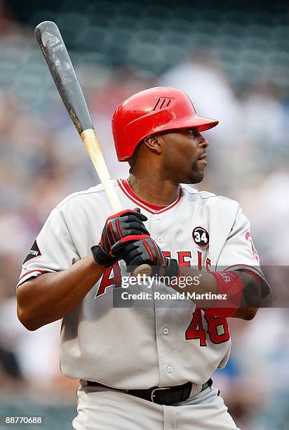 Centerfielder Torii Hunter of the Los Angeles Angels of Anaheim on June 30, 2009 at Rangers Ballpark in Arlington, Texas.