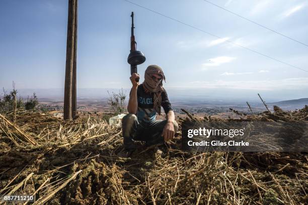 Marijuana processing warehouse in the Beqaa Valley in eastern Lebanon on November 1, 2015. Marijuana is grown openly in many areas of this 75 mile...