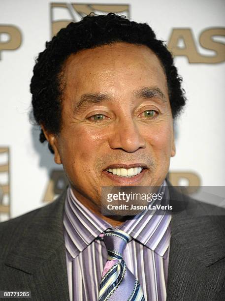 Singer Smokey Robinson attends the 22nd annual ASCAP Rhythm & Soul Music Awards at The Beverly Hilton Hotel on June 26, 2009 in Beverly Hills,...