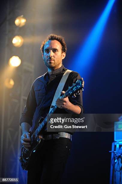 James Shaw of Metric performs on stage on day 1 of Hard Rock Calling at Hyde Park on June 26, 2009 in London, England.