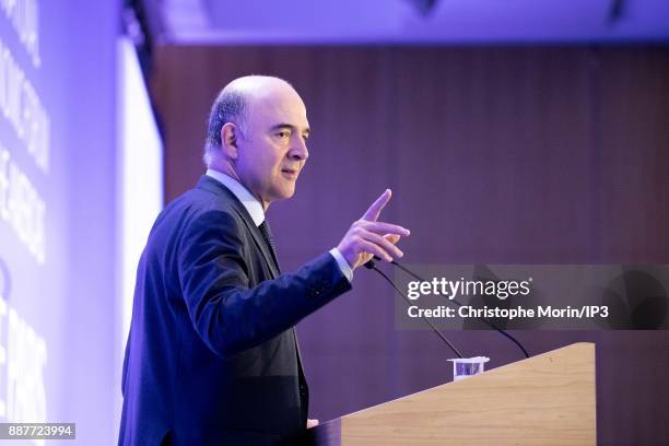 Pierre Moscovici Commissioner, Economic and Financial Affairs, Taxation and Customs, European Commission delivers a speech during the first edition...