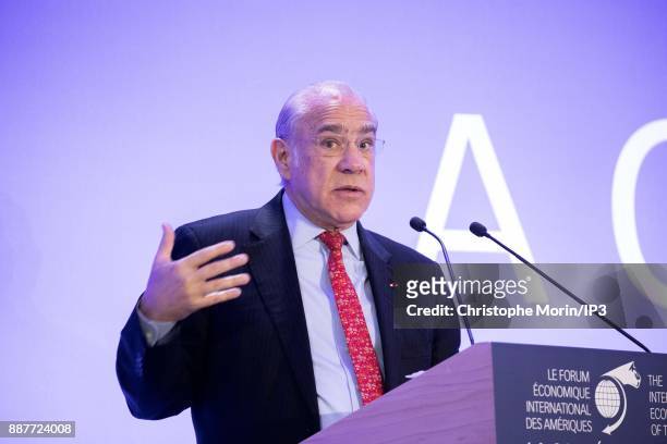 Angel Gurria, Secretary General, Organization for Economic Co-operation and Development , and Honorary President, Conference of Paris delivers a...