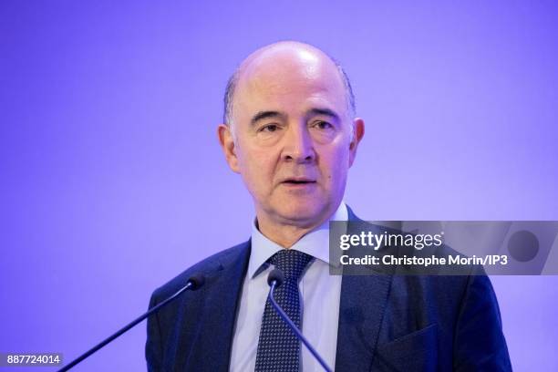 Pierre Moscovici Commissioner, Economic and Financial Affairs, Taxation and Customs, European Commission delivers a speech during the first edition...