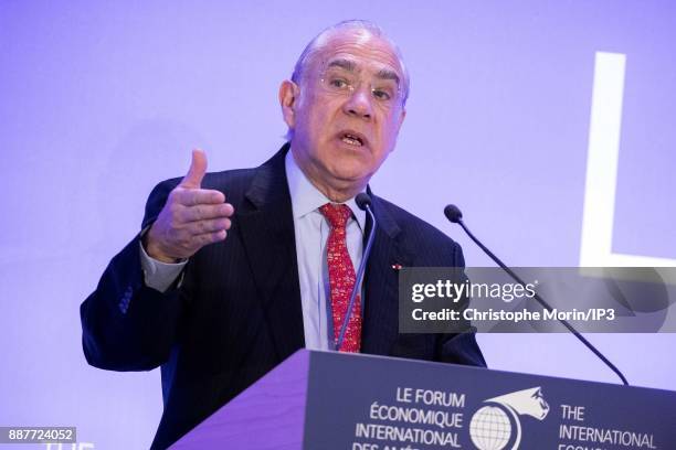 Angel Gurria, Secretary General, Organization for Economic Co-operation and Development , and Honorary President, Conference of Paris delivers a...