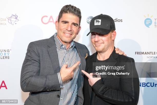 Scott and Jason Hervey attend The Junior Hollywood Radio & Television Society's 15th Annual Holiday Party at Le Jardin on December 6, 2017 in...