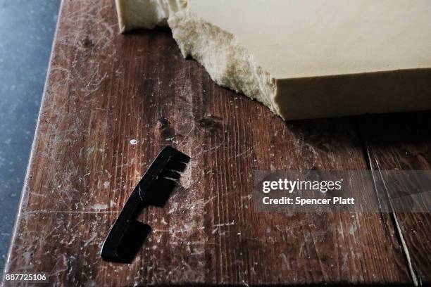 Comb sits on a table inside a shelter at a cricket stadium for displaced residents of Barbuda on December 7, 2017 in St John's, Antiqua. Barbuda,...