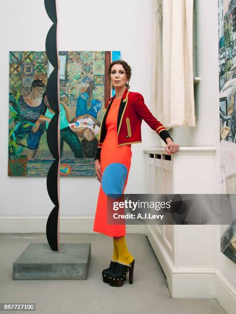 Art collector Valeria Napoleone is photographed for ES magazine on July 21, 2017 in London, England.
