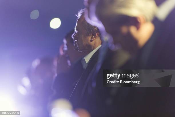 Pedro Joaquin Coldwell, Mexico's energy minister, attends the unveiling of an Exxon Mobil Corp. Gas station in Santiago de Queretaro, Mexico, on...