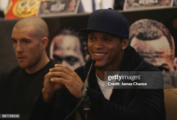 Anthony Yarde speaks to the media during a Boxing Press Conference at The Landmark London on December 7, 2017 in London, England.