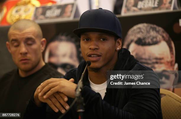 Anthony Yarde speaks to the media during a Boxing Press Conference at The Landmark London on December 7, 2017 in London, England.