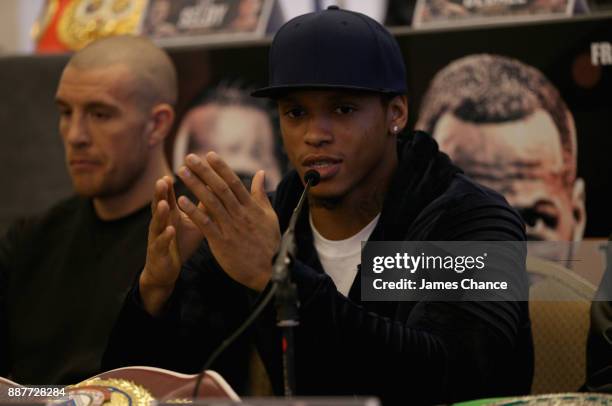 Anthony Yarde speaks to the media during a Boxing Press Conference at The Landmark London on December 7, 2017 in London, England.