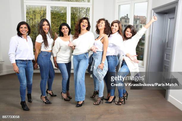 Humorist and actor Nawell Madani is photographed with family for Paris Match on November 5, 2017 in Brussels, Belgium.