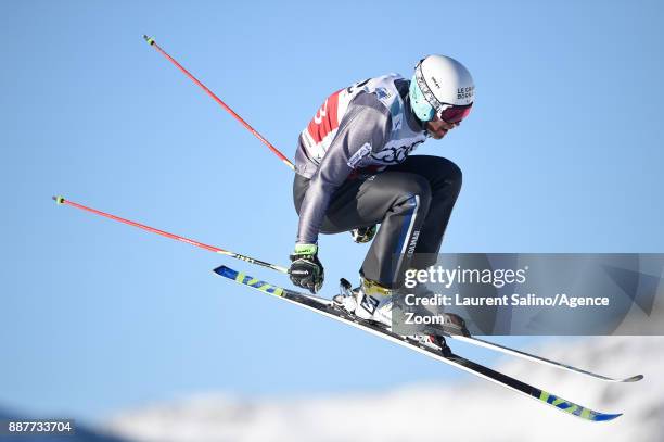 Bastien Midol of France during qualifications during the FIS Freestyle Ski World Cup, Men's and Women's Ski Cross on December 7, 2017 in Val Thorens,...