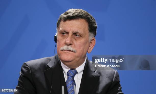 Chairman of the Presidential Council of Libya and Prime Minister of the Government of National Accord of Libya Fayez al-Sarraj and German Chancellor...