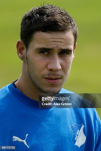 Portrait of Jens Krahl before a training session of 1899 Hoffenheim during a training camp on July 1, 2009 in Stahlhofen am Wiesensee, Germany.
