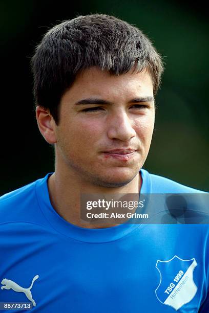 Portrait of Marco Terrazzino before a training session of 1899 Hoffenheim during a training camp on July 1, 2009 in Stahlhofen am Wiesensee, Germany.