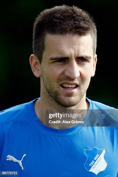 Portrait of Vedad Ibisevic before a training session of 1899 Hoffenheim during a training camp on July 1, 2009 in Stahlhofen am Wiesensee, Germany.