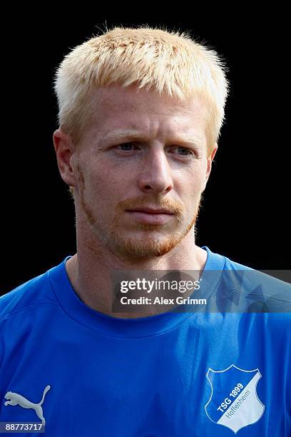 Portrait of Andreas Ibertsberger before a training session of 1899 Hoffenheim during a training camp on July 1, 2009 in Stahlhofen am Wiesensee,...