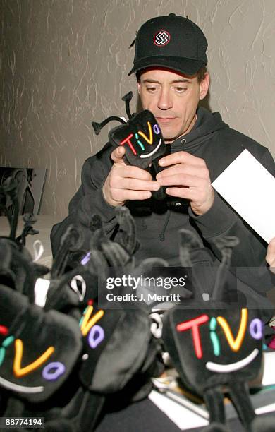 Robert Downey Jr. With a TIVO lifetiime hook-up at the Chrysler Lounge Backstage Creations Talent Retreat at the Chrysler Million Dollar Film Festival