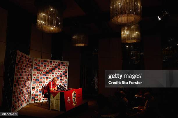 British and Irish Lions captain Paul O' Connell faces the media at the Southern Sun Hotel on July 1, 2009 in Johannesburg, South Africa.