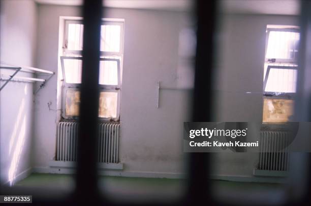 An empty cell inside the high security Evin Prison in Tehran, Iran, 10th February 1986.