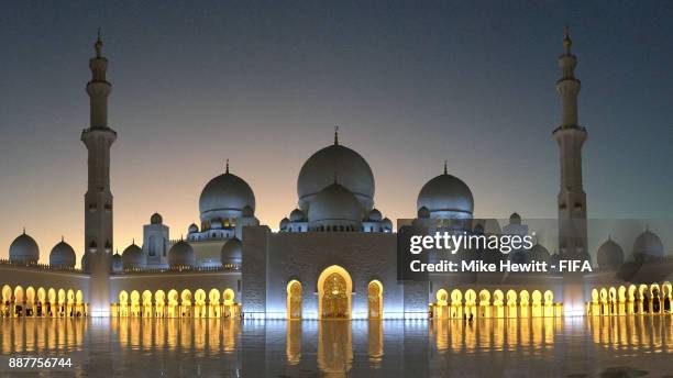 General view of the Sheikh Zayed Grand Mosque on December 7, 2017 in Abu Dhabi, United Arab Emirates.