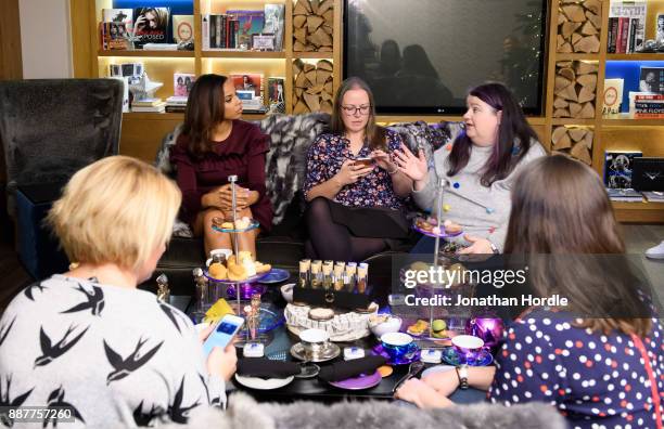 Presenter and singer Rochelle Humes is pictured at the launch of a new PayPal study into last minute Christmas shopping. The research reveals the...