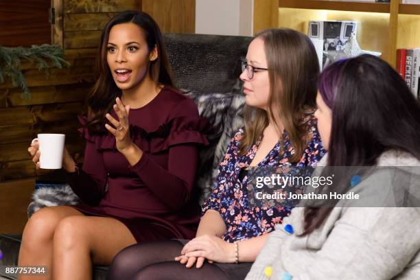 Presenter and singer Rochelle Humes is pictured at the launch of a new PayPal study into last minute Christmas shopping. The research reveals the...