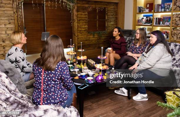 Presenter and singer Rochelle Humes is pictured at the launch of a new PayPal study into last minute Christmas shopping. The research reveals the...