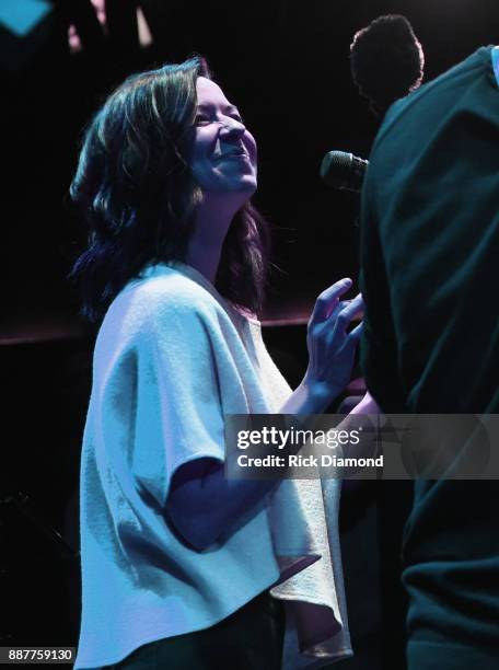 Special guest Joy Williams performs onstage with The Shadowboxers for Spotify Open House Nashville at Analog at the Hutton Hotel on December 6, 2017...