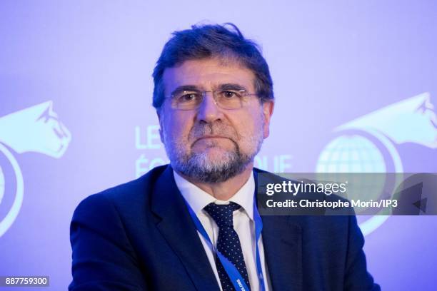 Ulysse Gosset International Editorialist, BFM TV attends the first edition of the Conference of Paris of the International Economic Forum of the...