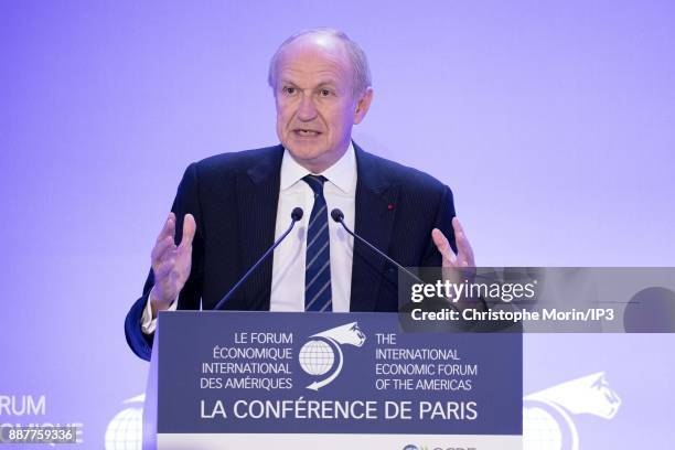 Jean Paul Agon Chairman and CEO of L Oreal attends the first edition of the Conference of Paris of the International Economic Forum of the Americas,...