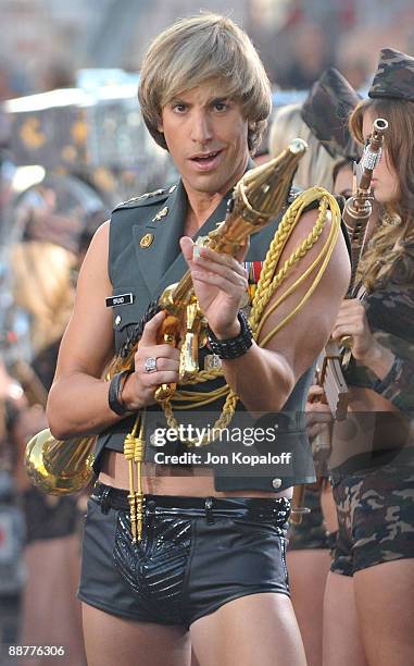 Actor Sacha Baron Cohen as "Bruno" arrives at the Los Angeles Premiere "Bruno" at Grauman's Chinese Theatre on June 25, 2009 in Hollywood, California.