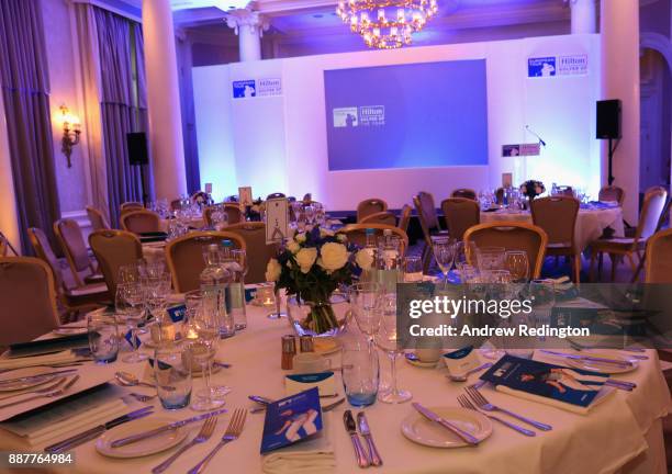 General view of the room during the European Tour Hilton Golfer of the Year Lunch at the Waldorf Hilton hotel on December 7, 2017 in London, England.