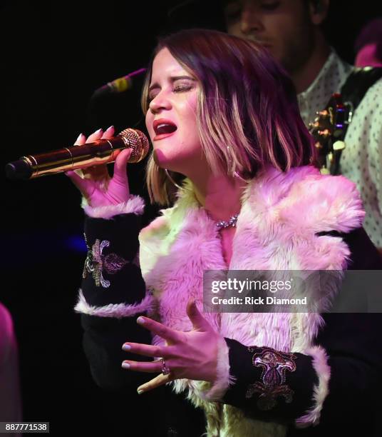 Special guest Maren Morris performs onstage with The Shadowboxers for Spotify Open House Nashville at Analog in the Hutton Hotel on December 6, 2017...