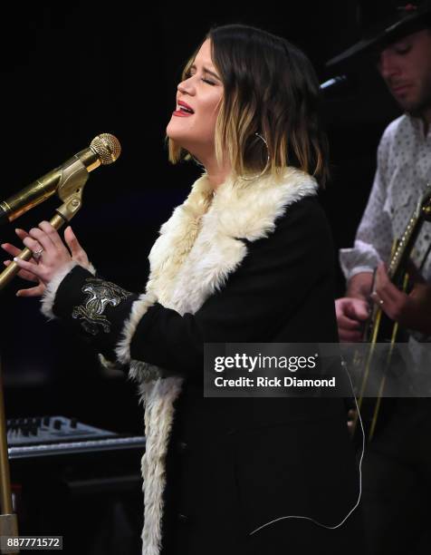 Special guest Maren Morris performs onstage with The Shadowboxers for Spotify Open House Nashville at Analog in the Hutton Hotel on December 6, 2017...