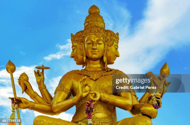 a hindu deity in thailand - brama stock pictures, royalty-free photos & images