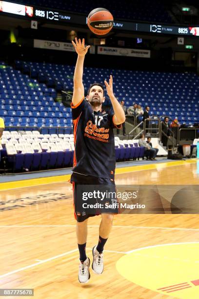 Rafa Martinez, #17 of Valencia Basket in action during the 2017/2018 Turkish Airlines EuroLeague Regular Season Round 11 game between Maccabi Fox Tel...