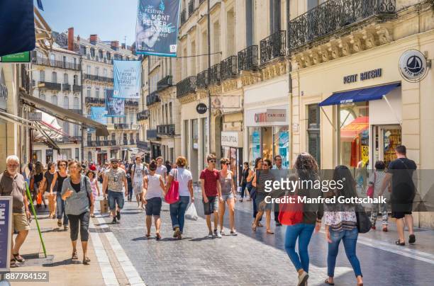 rue de la loge montpellier - retail place stock pictures, royalty-free photos & images