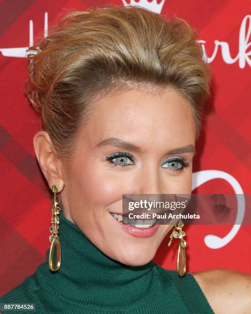 Actress Nicky Whelan attends the Hallmark Channel's Countdown To Christmas Celebration and VIP screening of 'Christmas At Holly Lodge' at The Grove...