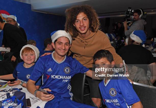 Ethan Ampadu of Chelsea at the Chelsea FC kids Christmas party December 7, 2017 in London, England.